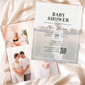 Papier Calligraphie budgétaire Code QR Baby shower photo