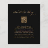 Papier Calligraphie budgétaire Code QR Mariage d'or noir (Dos)