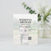 Papier Calligraphie budgétaire Code QR Wedding shower pho (Debout devant)