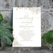 Papier Calligraphie de mariage floral vert sauge programm