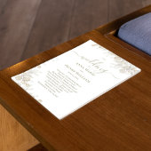 Papier Calligraphie de mariage floral vert sauge programm