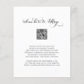 Papier Calligraphie élégante du budget QR Code Mariage in (Dos)
