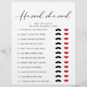 Papier Calligraphie Il Dit Qu'Elle A Dit Fête des mariées (Devant)