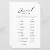 Papier Calligraphie minimaliste Jeu de Gestation de Bébé (Devant / Derrière)