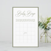 Papier Calligraphie minimaliste moderne | Bingo bébé (Debout devant)