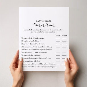 Papier Calligraphie moderne au-dessus ou en-dessous du je