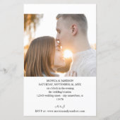 Papier Calligraphie Moderne de Budget V2 Photo Mariage ME (Dos)