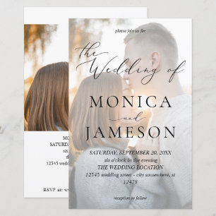 Papier Calligraphie Moderne de Budget V2 Photo Mariage ME