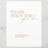 Papier Calligraphie moderne élégante Panneau à barre ouve (Devant)