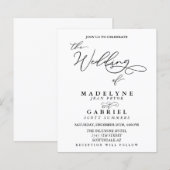 Papier Calligraphie moderne manuscrite pour mariage (Devant / Derrière)