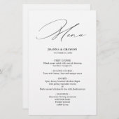 Papier Calligraphie noire moderne Simple minimaliste Mari (Devant / Derrière)