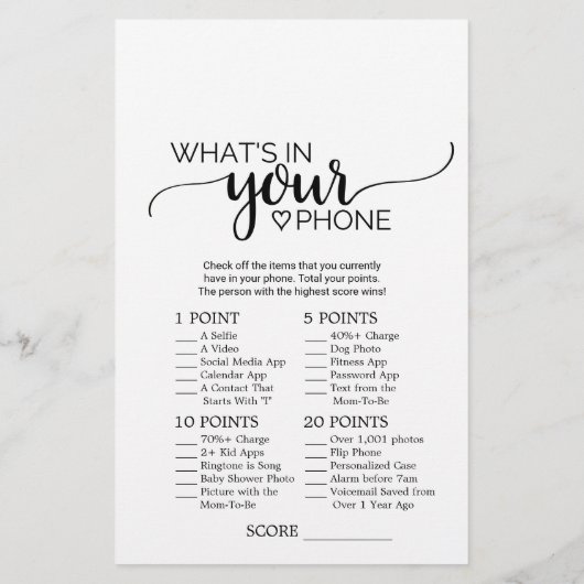 Papier Calligraphie noire simple Ce qui est dans votre je (Dos)