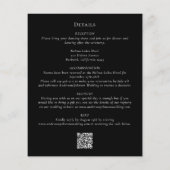 Papier Calligraphie QR Code tout en un Faire-part de mari (Dos)