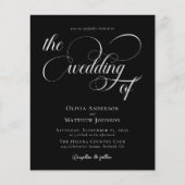 Papier Calligraphie QR Code tout en un Faire-part de mari (Devant)