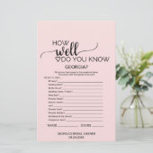 Papier Calligraphie rose pâle Ce qui est dans votre jeu d (Debout devant)