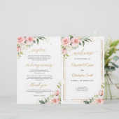 Papier Calligraphie roses roses roses roses roses dorées  (Debout devant)