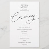 Papier Calligraphy Minimalist Wedding Program White (Devant)