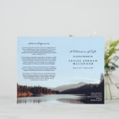Papier Calm Lake Celebration of Life Funeral Program (Debout devant)