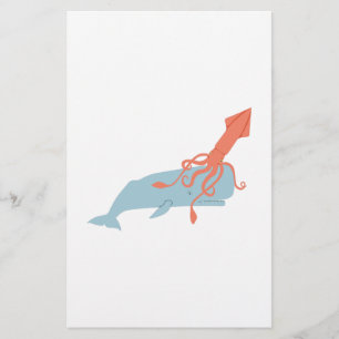 Papier Calmar et baleine