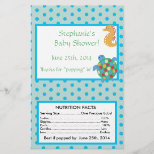 Papier Calypso Sea Creatures Microwave Popcorn Wrapper