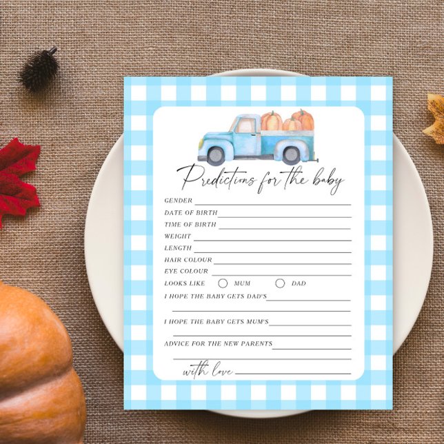 Papier Camion bleu citrouille - Prédictions et conseils p (Créateur téléchargé)