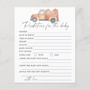 Papier Camion citrouille - Prédictions et conseils pour b
