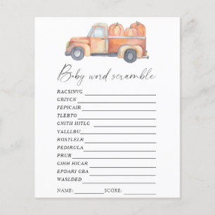 Papier Camion de citrouilles - Jeu de mots mêlés pour une