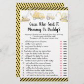 Papier Camion De Construction Devine Qui A Dit Qu'Il Joua (Devant / Derrière)