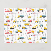 Papier Camion de construction pour garçon Budget Photo fê (Dos)
