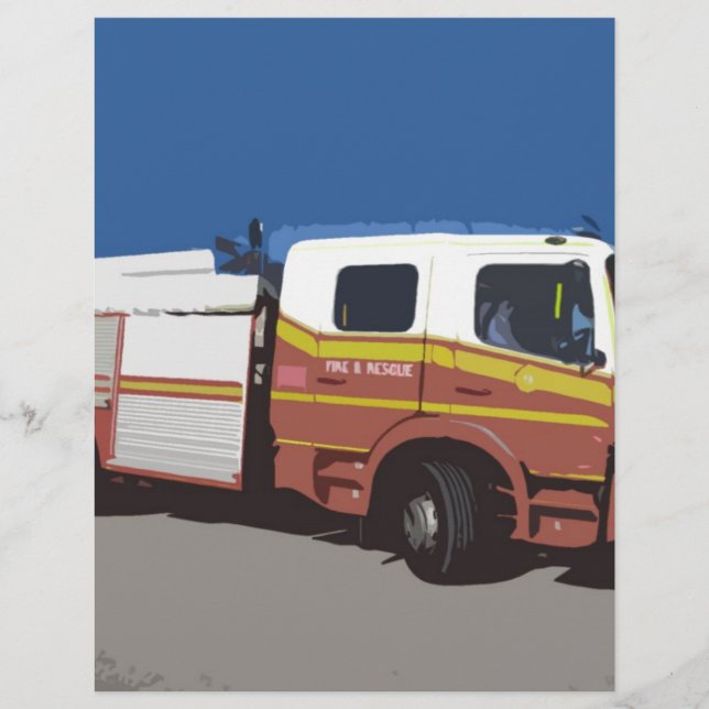 Papier Camion de pompiers (Devant)