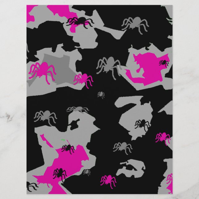 Papier Camo Araignée rose (Devant)