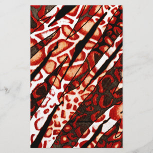 Papier Camo léopard rouge