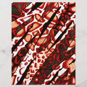 Papier Camo léopard rouge