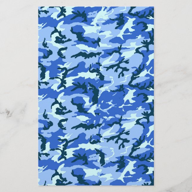 Papier Camouflage bleu ciel Woodland (Devant)
