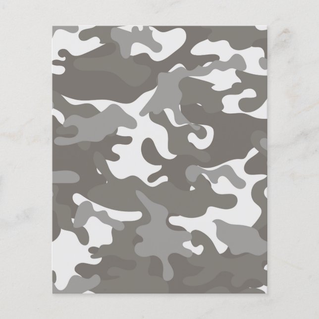 Papier Camouflage gris et blanc (Devant)