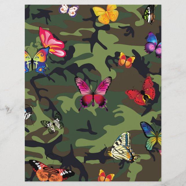 Papier camouflage papillon (Devant)