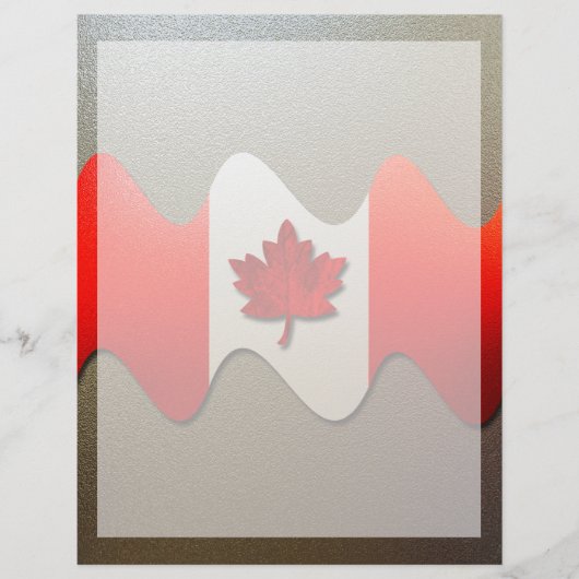 Papier Canada Flag-Chrome par Shirley Taylor (Devant)