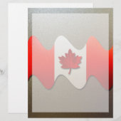 Papier Canada Flag-Chrome par Shirley Taylor (Devant / Derrière)