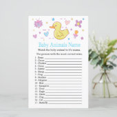 Papier Canard en caoutchouc Bébé Animaux Nom Jeu (Debout devant)