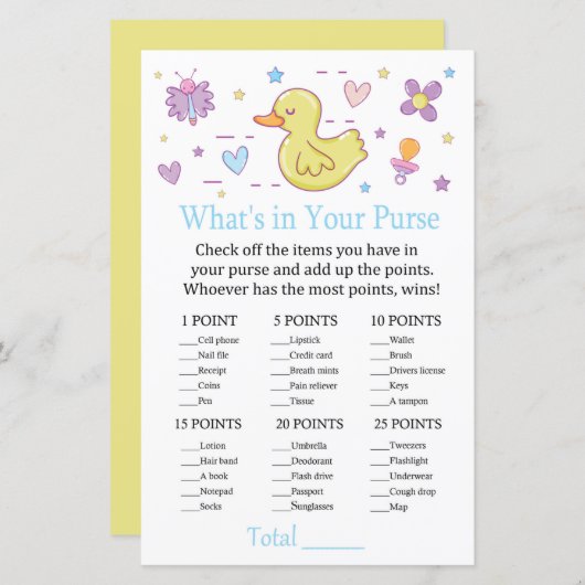 Papier Canard en caoutchouc Qu'est-ce que le jeu de votre (Devant / Derrière)