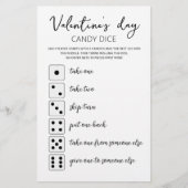 Papier Candy Dice Editable jeu Saint Valentin (Devant)