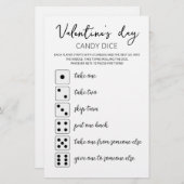 Papier Candy Dice Editable jeu Saint Valentin (Devant / Derrière)