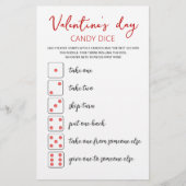 Papier Candy Dice Editable jeu Saint Valentin (Devant)
