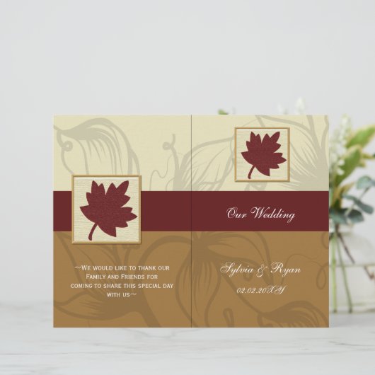 Papier canneberge automne automne automne mariage (Debout devant)