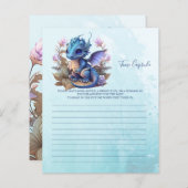 Papier Capsule de temps des jeux de baby shower (Devant / Derrière)