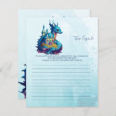 Papier Capsule de temps des jeux de baby shower (Devant / Derrière)