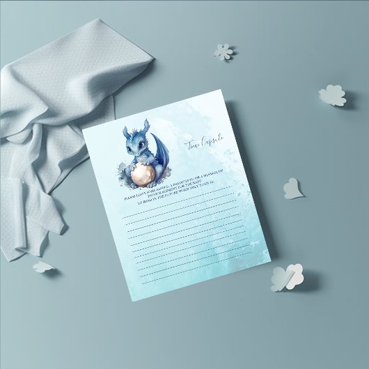 Papier Capsule de temps des jeux de baby shower