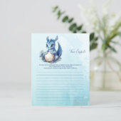 Papier Capsule de temps des jeux de baby shower (Debout devant)