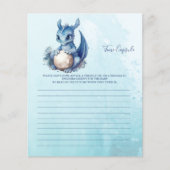 Papier Capsule de temps des jeux de baby shower (Devant)