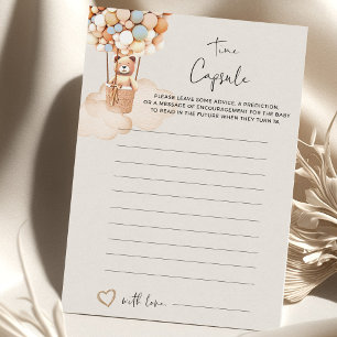 Papier Capsule temps de jeu Baby shower de l'ours